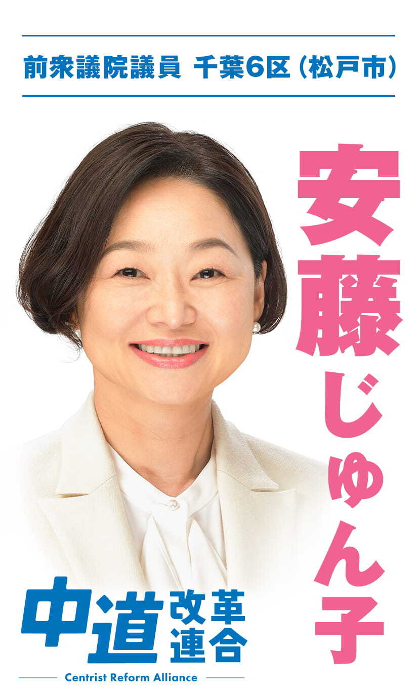 前衆議院議員 千葉6区（松戸市） 安藤じゅん子