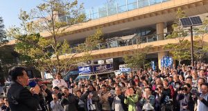 市川市長選の応援に入る枝野幸男立憲民主党代表