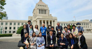 関根ジロー千葉県議、戸張とも子松戸市議の国会見学会
