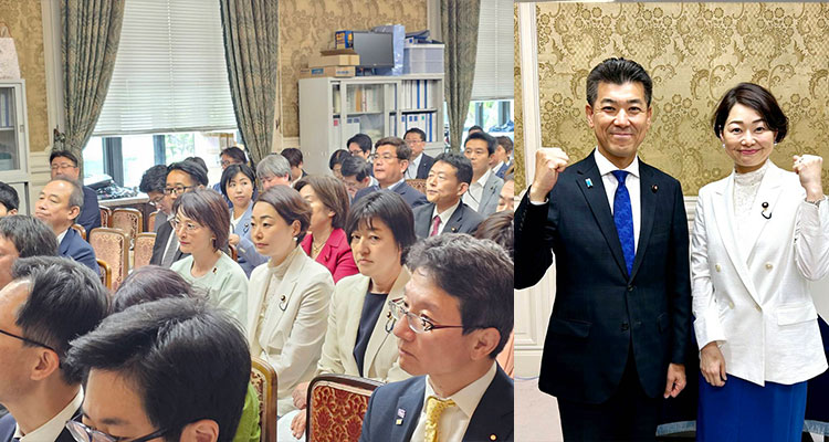 泉ケンタ元代表と安藤じゅん子衆議院議員
