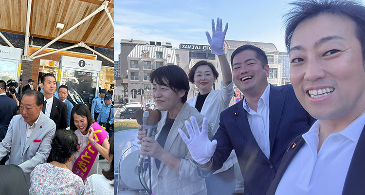 参院選の応援に入っている安藤じゅん子衆議院議員