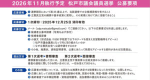 松戸市議会議員選挙公募要項