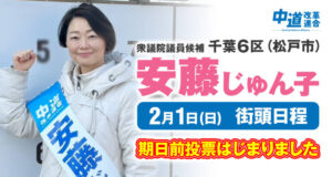 安藤じゅん子2月1日の街頭日程